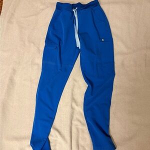 Figs blue Yola high waisted 2.0 tall skinny scrub pants